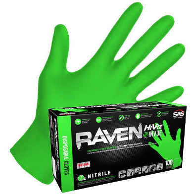 Raven Hi-Viz Extra Strength Nitrile Gloves