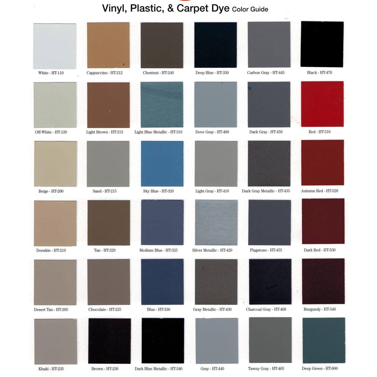Hi-Tech™ Vinyl, Plastic-Carpet Dyes
